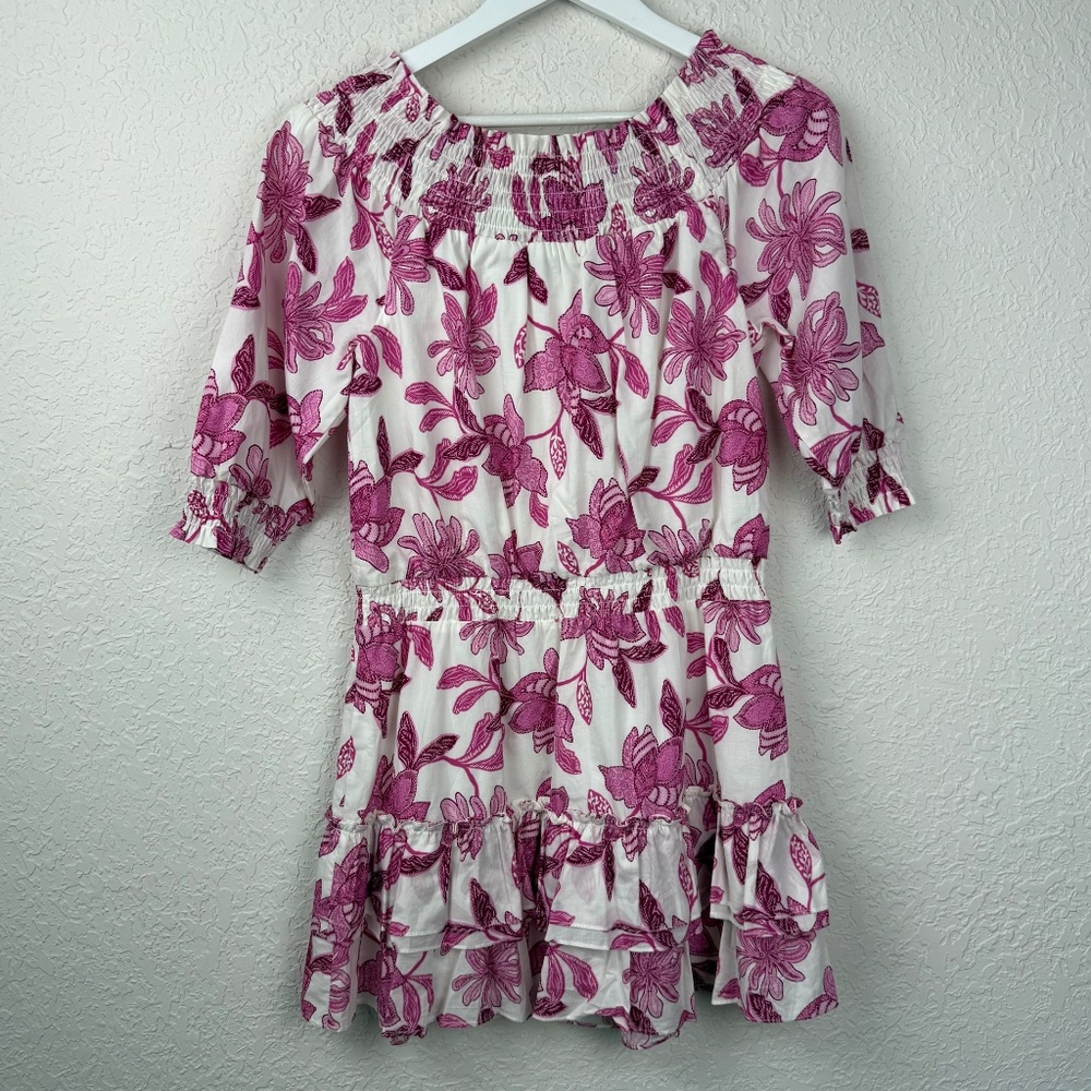 *Generation Love Womens Fiona Floral Printed Pink Cotton Mini Dress Large - Picture 4 of 14